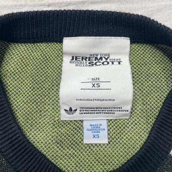 Adidas Jeremy Scott Skull Skeleton Sweater Size XS Long Sleeve Crewneck Pullover - Picture 5 of 5